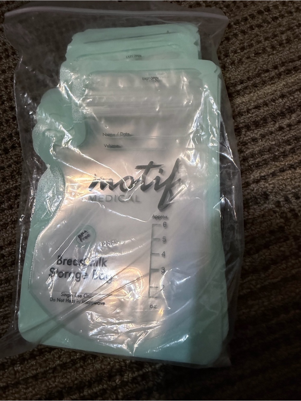 Motif Medical Mint Breast Milk Storage Bags - Pack